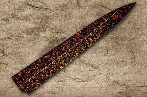 Shikisai Lacquered Saya Sheath [with Ebony Pin] [Kincha] for 210mm Yanagiba(Sashimi) 