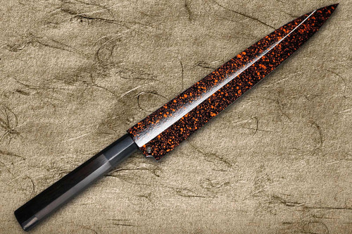 Shikisai Lacquered Saya Sheath [with Ebony Pin] [Kincha] for 210mm Yanagiba(Sashimi) 