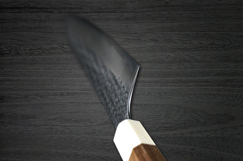 Yu Kurosaki R2(SG2) Hammered SENKO-EI WA WN8W Japanese Chef's Gyuto Knife 210mm with Wood-Grain Ring Walnut Handle 