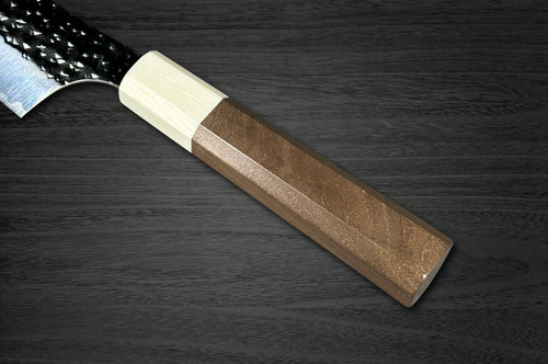 Yu Kurosaki R2(SG2) Hammered SENKO-EI WA WN8W Japanese Chef's Gyuto Knife 210mm with Wood-Grain Ring Walnut Handle 