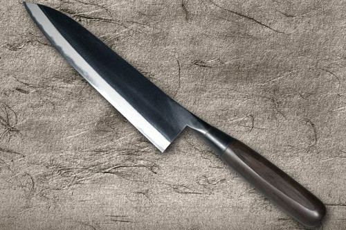 Muneaki EDOUCHI White Steel Kurouchi Japanese Chef's Gyuto Knife 165mm with Ebony Handle 