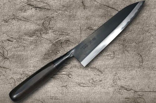 Muneaki EDOUCHI White Steel Kurouchi Japanese Chef's Gyuto Knife 165mm with Ebony Handle 