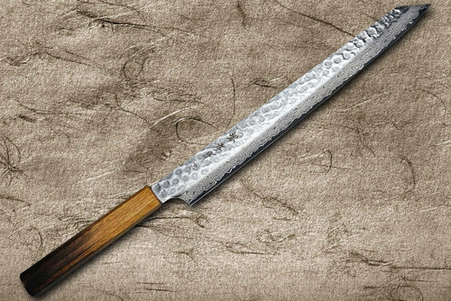 Sakai Takayuki 45-Layer Damascus Urushi Japanese Chef's Kengata-Yanagiba(Sashimi) 300mm 