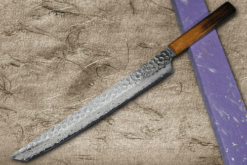 Sakai Takayuki 45-Layer Damascus Urushi Japanese Chef's Sakimaru-Yanagiba(Sashimi) 300mm 