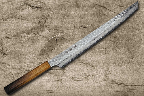 Sakai Takayuki 45-Layer Damascus Urushi Japanese Chef's Sakimaru-Yanagiba(Sashimi) 300mm 