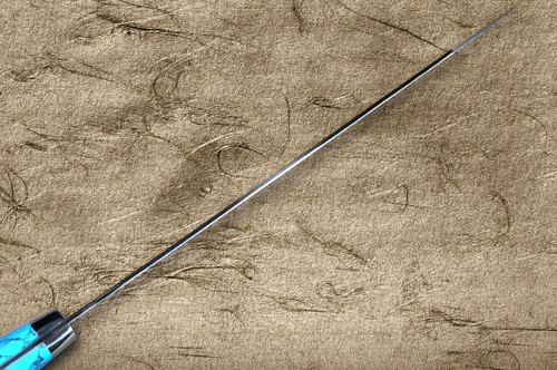 Yu Kurosaki R2(SG2) Hammered SENKO-EI Custom TCAEB Japanese Chef's Gyuto Knife 240mm with Blue Turquoise & Ebony Handle 