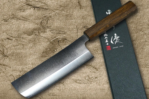 Yu Kurosaki VG-XEOS NEW GEKKO WA OK8M Japanese Chef's Nakiri(Vegetable) 165mm with Urushi Lacquered Oak Handle 