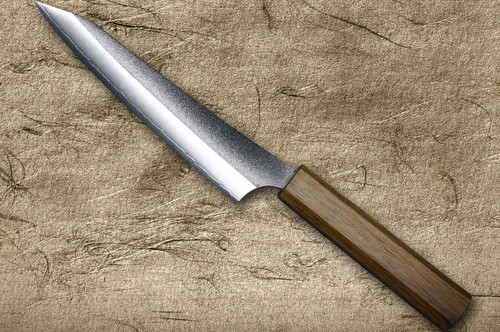Yu Kurosaki VG-XEOS NEW GEKKO WA OK8M Japanese Chef's Petty Knife(Utility) 150mm with Urushi Lacquered Oak Handle 
