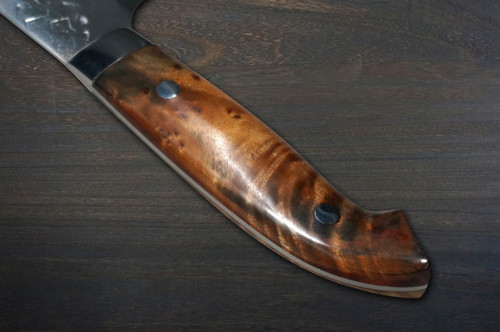 Takeshi Saji SRS13 Mirror Hammered NNM Japanese Chef's Gyuto Knife 240mm with Karin Lump Handle Nomura Special 