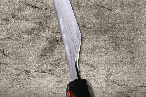 Shigeki Tanaka Aogami No.2 Damascus EB Trancheuse de chef japonais (Sujihiki) 270mm avec poignée en ébène