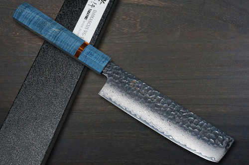 Sakai Takayuki 33-Layer VG10 Damascus STW Chef's Nakiri(Vegetable) 160mm with Stabilized Hybrid Wood Handle [AI] 