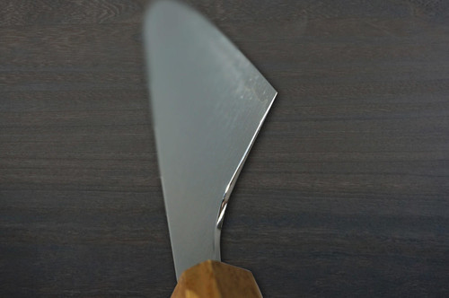 Kei Kobayashi R2 Special Finished OK8BYW Japanese Chef's Gyuto Knife 210mm with Urushi Lacquered Oak Handle 