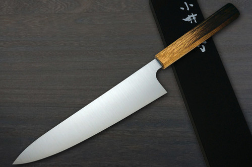 Kei Kobayashi R2 Special Finished OK8BYW Japanese Chef's Gyuto Knife 210mm with Urushi Lacquered Oak Handle 