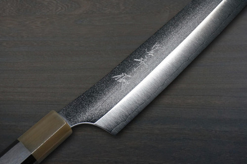 Yu Kurosaki VG-XEOS NEW GEKKO WA EB8W Japanese Chef's Slicer(Sujihiki) 270mm with White Buffalo Ring Ebony Handle 