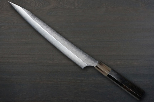 Yu Kurosaki VG-XEOS NEW GEKKO WA EB8W Japanese Chef's Slicer(Sujihiki) 240mm with White Buffalo Ring Ebony Handle 