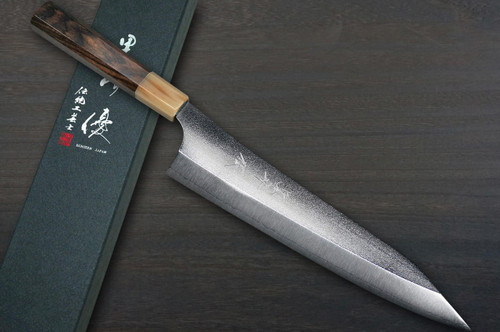 Yu Kurosaki VG-XEOS NEW GEKKO WA EB8W Japanese Chef's Gyuto Knife 270mm with White Buffalo Ring Ebony Handle 
