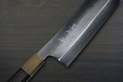 Yu Kurosaki VG-XEOS NEW GEKKO WA EB8W Japanese Chef's Nakiri(Vegetable) 165mm with White Buffalo Ring Ebony Handle 