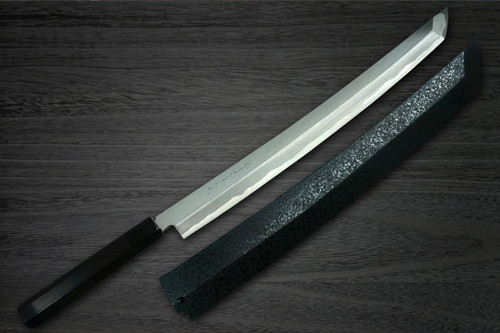 Sakai Takayuki Byakko White Tiger (White 1 steel) Japanese Chef's Sakimaru-Takohiki Zangetsu(Sashimi) 390mm 