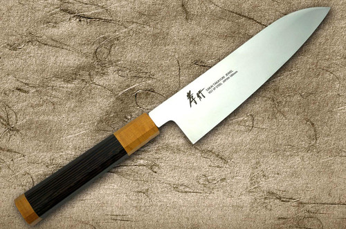 Sakai Takayuki JEWEL VG1 Japanese Chef's Santoku Knife 180mm Double Ring Wenge Handle [Topaz] 