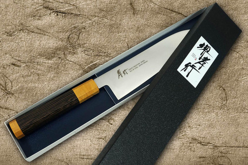 Sakai Takayuki JEWEL VG1 Japanese Chef's Santoku Knife 180mm Double Ring Wenge Handle [Topaz] 