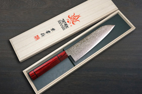 Kanetsune 63-Layer Damascus MINAMO-KAZE Japanese Chef's Santoku