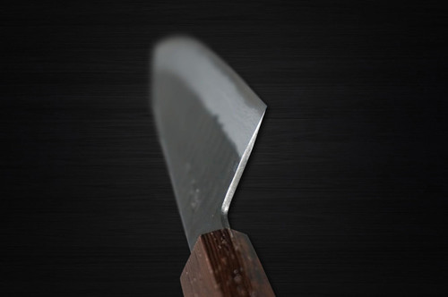 Hinoura AJIKATAYA Shirogami #2 Kurouchi Tsuchime Japanese Chef's Gyuto Knife 210mm with Wenge Handle 