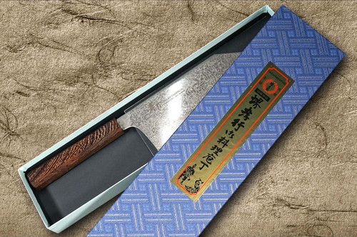 堺孝行VG10-VG2 无芯Damascus 日本厨师用宽版文化刀195毫米，鸡翅木