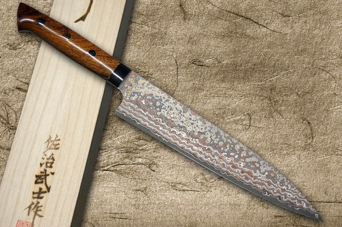 20寸T 10焼刃武士刀『海棠』 武具 刀装具 日本刀 模造刀 居合刀 肋差 佐治武士VG10W 彩色Damascus Nashiji IRN 日本厨师用文化刀180