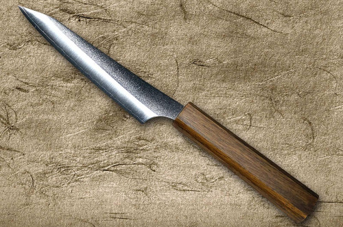 Yu Kurosaki VG-XEOS NEW GEKKO WA OK8M Japanese Chef's Petty Knife(Utility) 130mm with Urushi Lacquered Oak Handle 