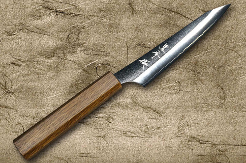 Yu Kurosaki VG-XEOS NEW GEKKO WA OK8M Japanese Chef's Petty Knife(Utility) 130mm with Urushi Lacquered Oak Handle 