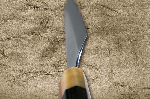 Yu Kurosaki VG-XEOS NEW GEKKO WA EB8W Japanese Chef's Petty Knife(Utility) 130mm with White Buffalo Ring Ebony Handle 