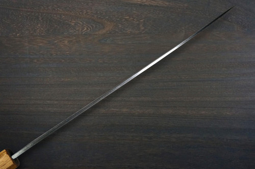 Keiichi Fujii AUS10 Nickel Damascus OK8B Japanese Chef's Kiritsuke-Gyuto Knife 210mm with Urushi Lacquered Oak Handle 