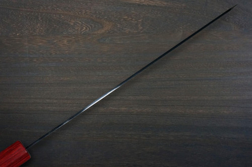 Keiichi Fujii AUS10 Nickel Damascus RS8R Japanese Chef's Slicer(Sujihiki) 270mm with Urushi Lacquered Oak Handle 