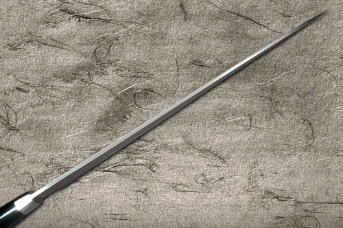 Takeshi Saji Makie-Art Aogami No.2 Colored Damascus Japanese Chef's Gyuto Knife 210mm with Urushi Lacquered Saya and Custom Handle FUJIN RAIJIN 