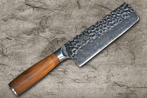 Tetsugi High-Carbon Molybdenum Stainless Hammered Japanese Chef's Nakiri(Vegetable) 175mm 