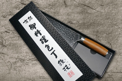 Tetsugi High-Carbon Molybdenum Stainless Hammered Japanese Chef's Chinese Vegetable Knife 190mm 