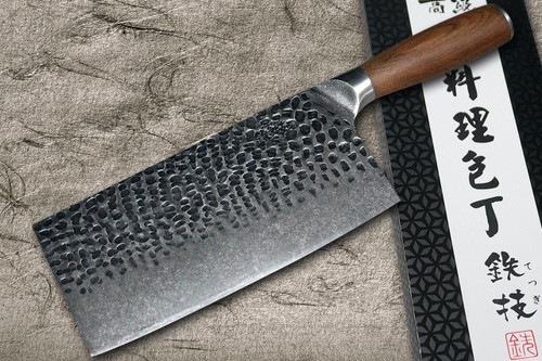 Tetsugi High-Carbon Molybdenum Stainless Hammered Japanese Chef's Chinese Cooking Knife 200mm 