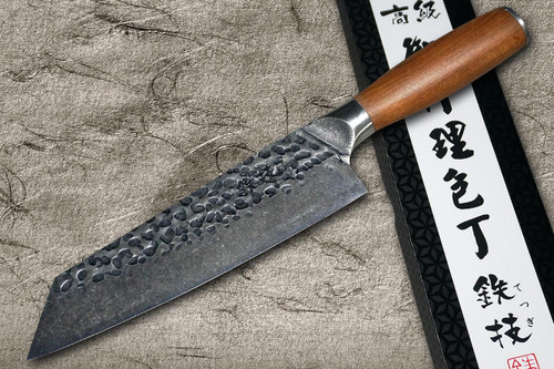 Tetsugi High-Carbon Molybdenum Stainless Hammered Japanese Chef's Bunka Knife 190mm 