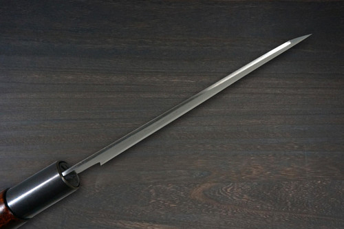 Misuzu VG10 Brass-Urushi  Japanese Chef's Bunka Knife 165mm with Lacquered Magnolia Handle 