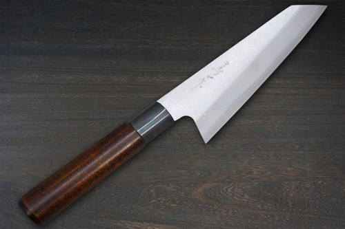 Misuzu VG10 Brass-Urushi  Japanese Chef's Bunka Knife 165mm with Lacquered Magnolia Handle 
