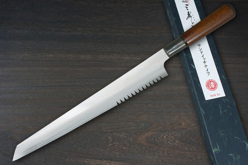 Misuzu VG10 Brass-Urushi Japanese Chef's Bread Slicer 240mm with