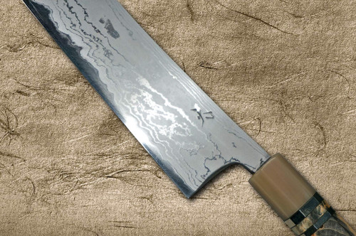Daisuke Nishida Shirogami No.1 Damascus Japanese Chef's Kiritsuke