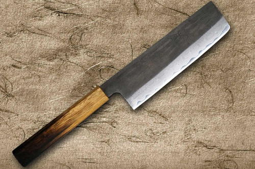 Satoshi Nakagawa Aogami #1 Damascus Kurouchi OK8B Japanese Chef's