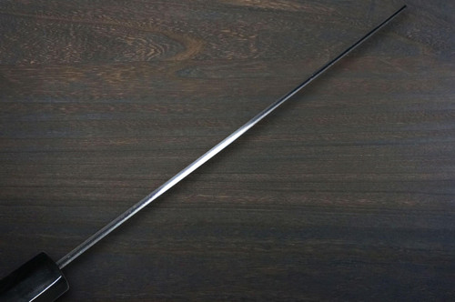 Satoshi Nakagawa Aogami #1 Damascus EBBFB2 Japanese Chef's Nakiri(Vegetable) 165mm with Double Buffalo Ringed Ebony Handle 