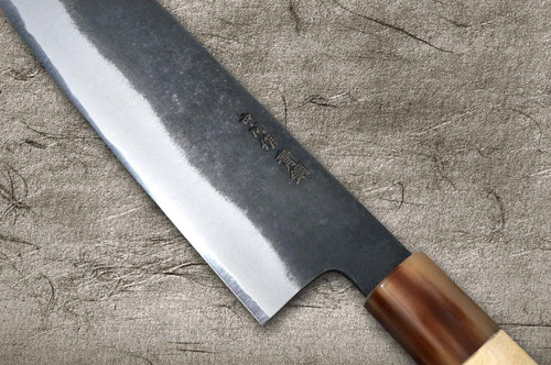 Satoshi Nakagawa Aogami #2 Kurouchi MB8W Japanese Chef's Santoku
