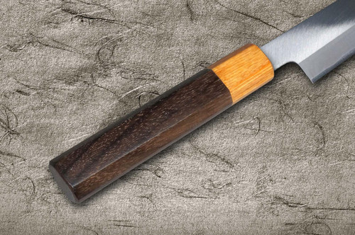 Satoshi Nakagawa Aogami #1 Migaki RS8M Japanese Chef's Slicer(Sujihiki) 270mm with Light-Brown-Ring Octagonal Handle 