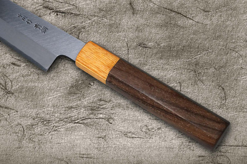 Satoshi Nakagawa Aogami #1 Migaki RS8M Japanese Chef's Slicer(Sujihiki) 270mm with Light-Brown-Ring Octagonal Handle 