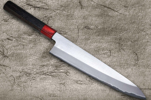 Satoshi Nakagawa Aogami #2 Migaki RS8R Japanese Chef's Gyuto Knife 240mm with Red-Ring Octagonal Handle 