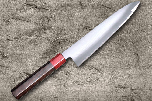 Satoshi Nakagawa Aogami #2 Migaki RS8R Japanese Chef's Gyuto Knife 240mm with Red-Ring Octagonal Handle