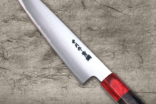 Satoshi Nakagawa Aogami #2 Migaki RS8R Japanese Chef's Petty Knife(Utility) 150mm with Red-Ring Octagonal Handle